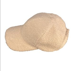Faux Sherpa Cap Hat Cream One Size